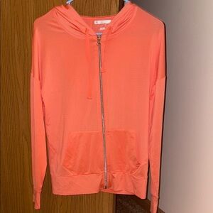 Forever 21 Coral Zip-Up Hoodie
